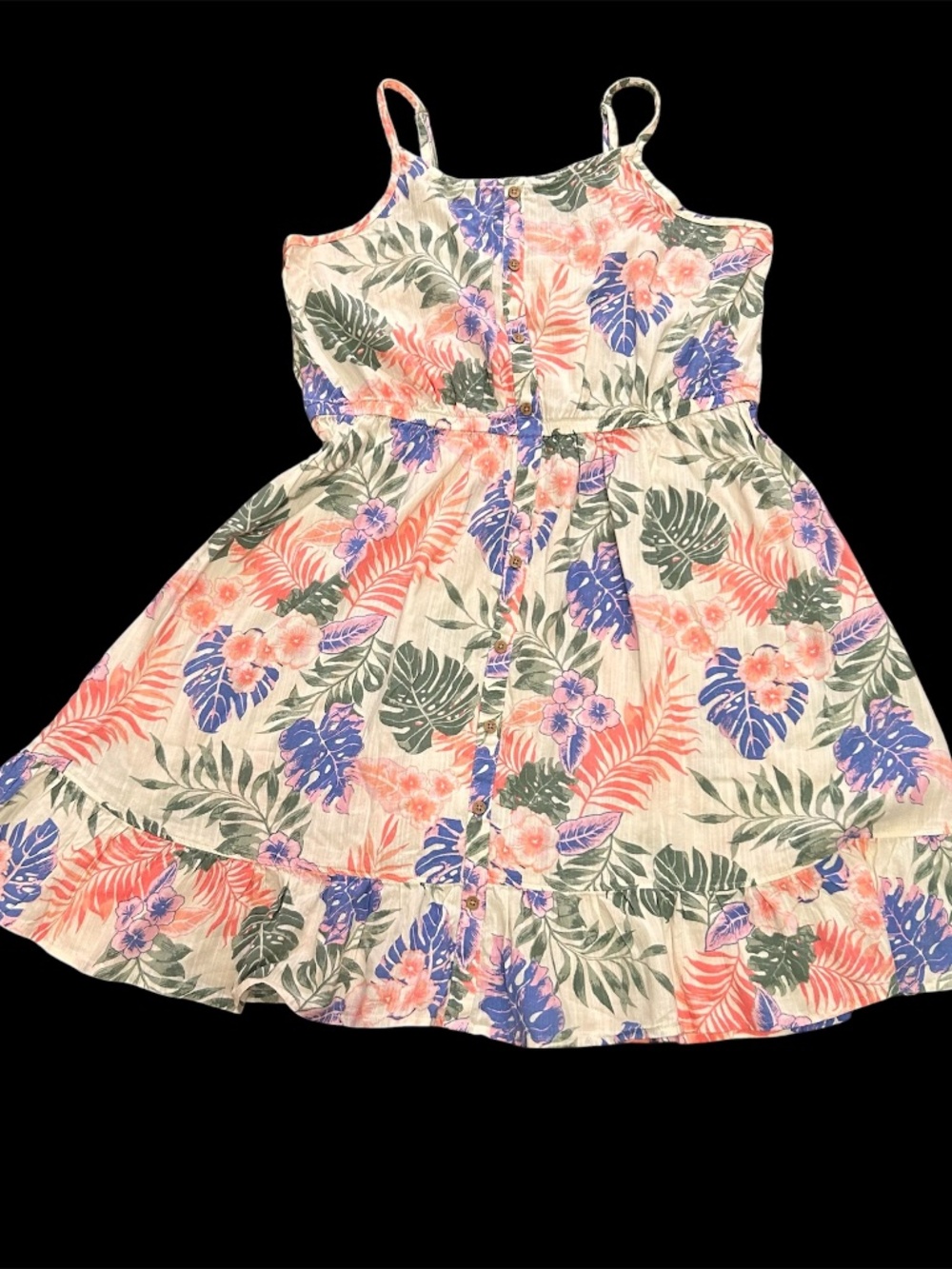 Women’s /Teen’s SO Plus Pastel Floral & Palm Leaf  Mini Sundress Size 18